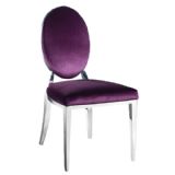 Trixy Purple Velvet Oval Back Dining Chair